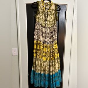 Zara Crochet Piped Maxi Dress Size Small